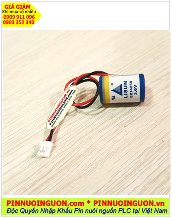 Lisun ER14250 (Zắc PH2.0-2P), Pin nuôi nguồn PLC Lisun ER14250 Lithium 3.6v 1/2AA 1200mAh chính hãng